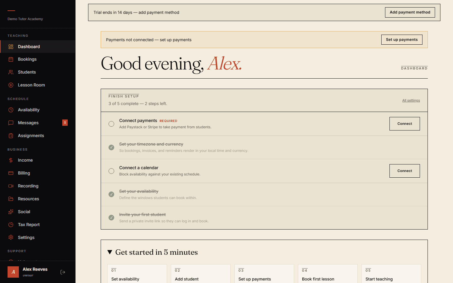 Chalkline dashboard
